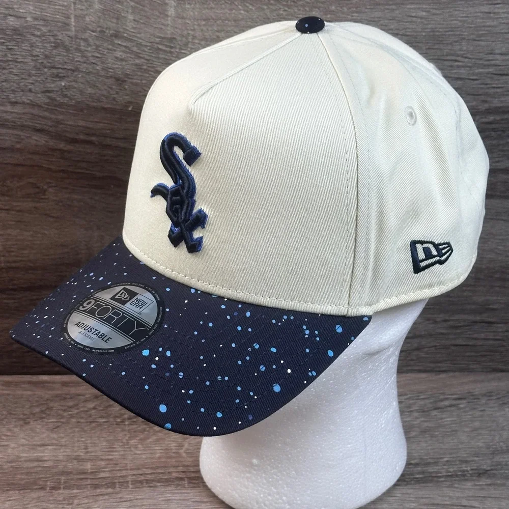 New Era Chicago White Sox Hat Mens 9FORTY Snapback Speckle Cream Splatter NEW